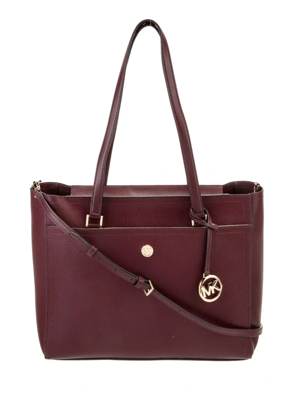 Michael Kors Maroon Structured Tote with Matching Pouches - Picture 11 of 12
